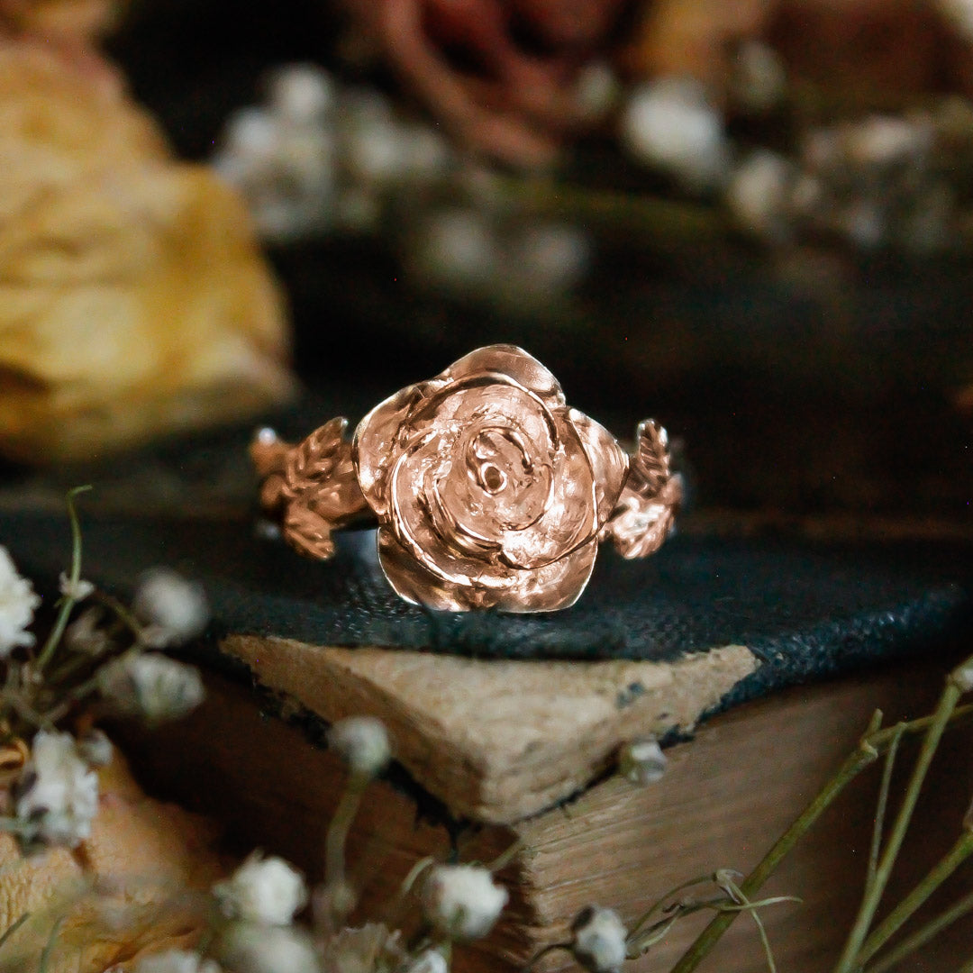 Anillo Rosa grande Rose Gold