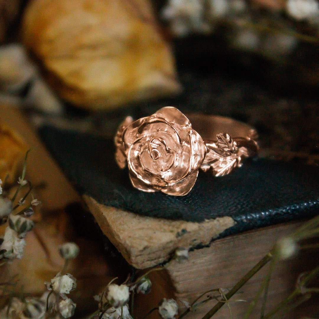 Anillo Rosa grande Rose Gold