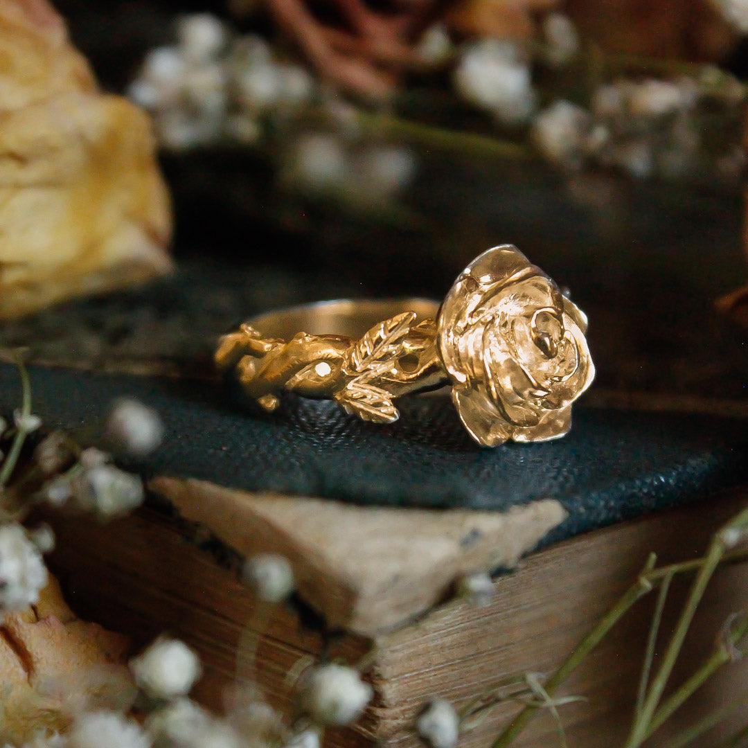Anillo Rosa grande Gold