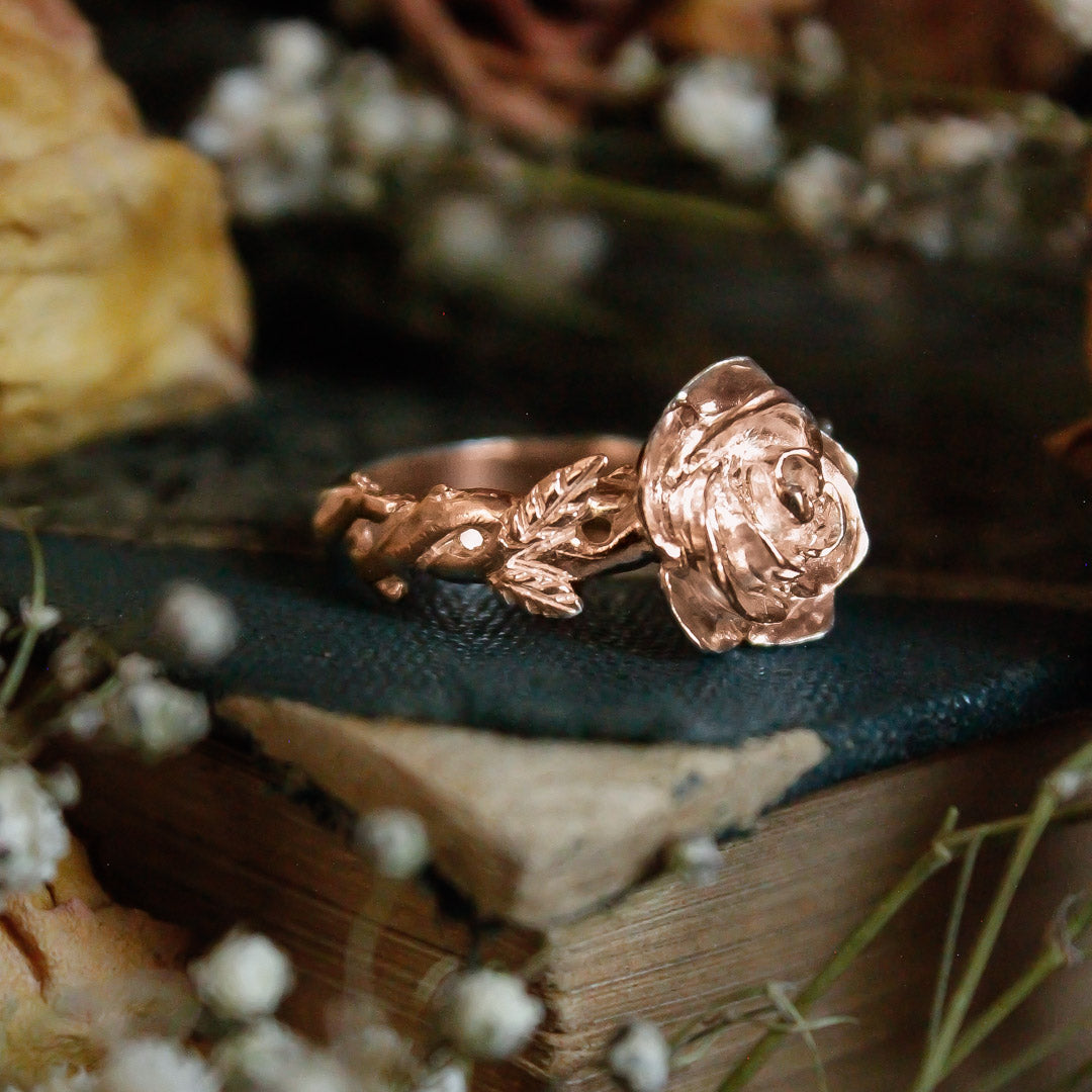 Anillo Rosa grande Rose Gold